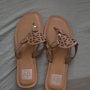 DV by Dolce Vita Tan Cut-Out Sandals
